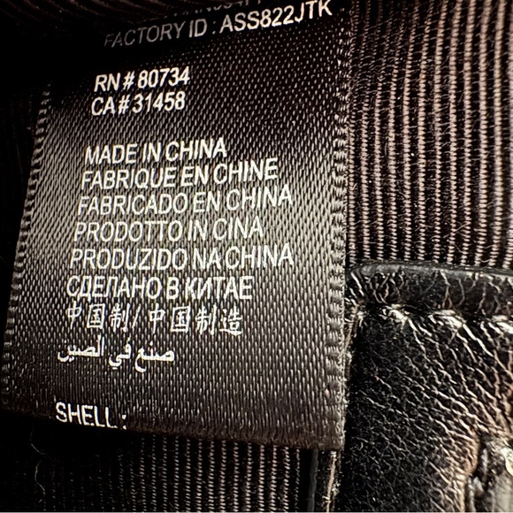 BCBGMaxAzria Studded Black Quilted Faux Leather Clutch with Logo Turn Lock - Picture 7 of 8